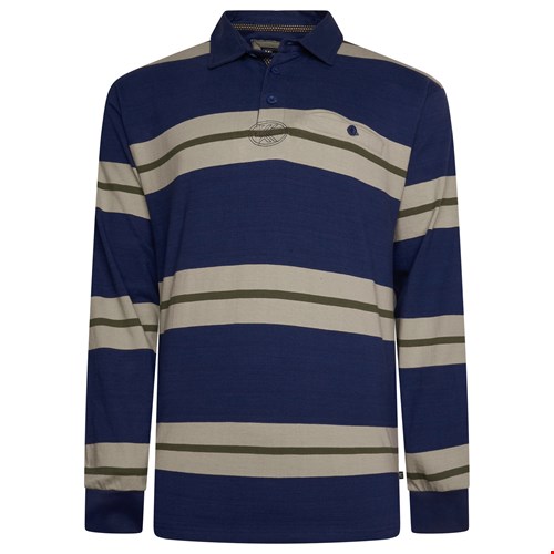 KAM L/S Multi Stripe Rugby Polo